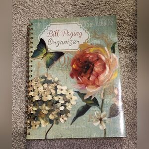 🔴5/$25🔴Spiral Floral Bill Paying Organizer with Pockets
